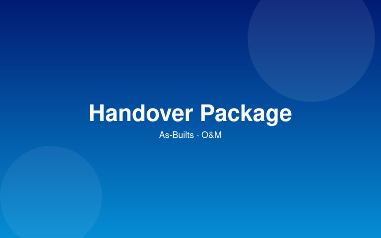 Handover Package