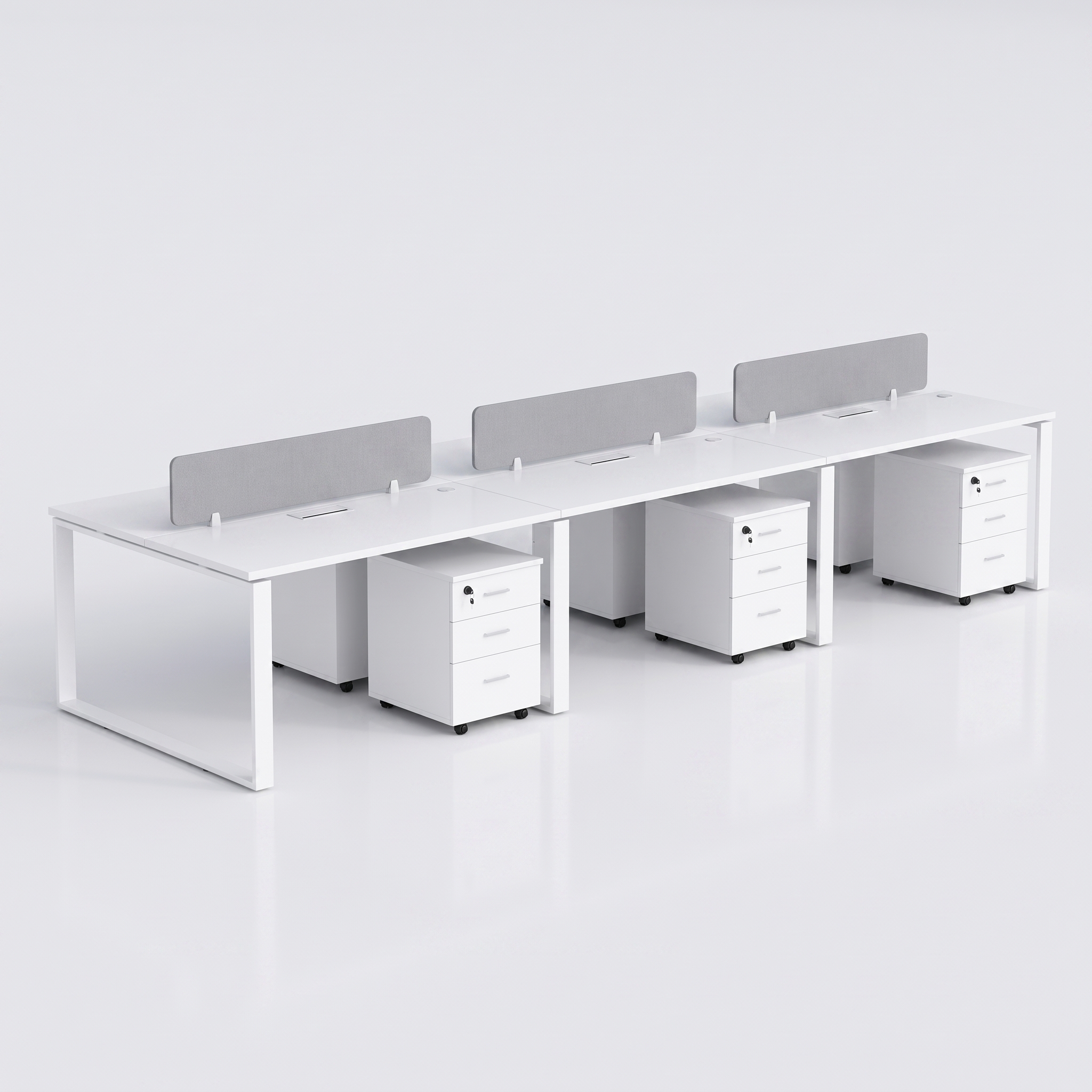 4-Person Cluster Workstation 4-Person Cluster Workstation - Image 1
